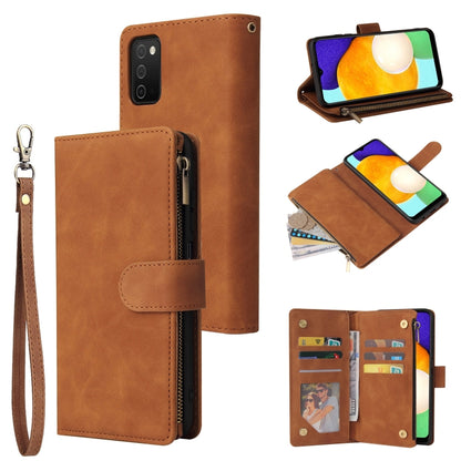 Multifunctional Frosted Zipper Wallet Leather Phone Case, For Samsung Galaxy S22+ 5G, For Samsung Galaxy A03s 166.5mm, For Samsung Galaxy A13 5G, For Samsung Galaxy A33 5G