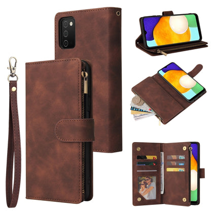 Multifunctional Frosted Zipper Wallet Leather Phone Case, For Samsung Galaxy S22+ 5G, For Samsung Galaxy A03s 166.5mm, For Samsung Galaxy A13 5G, For Samsung Galaxy A33 5G