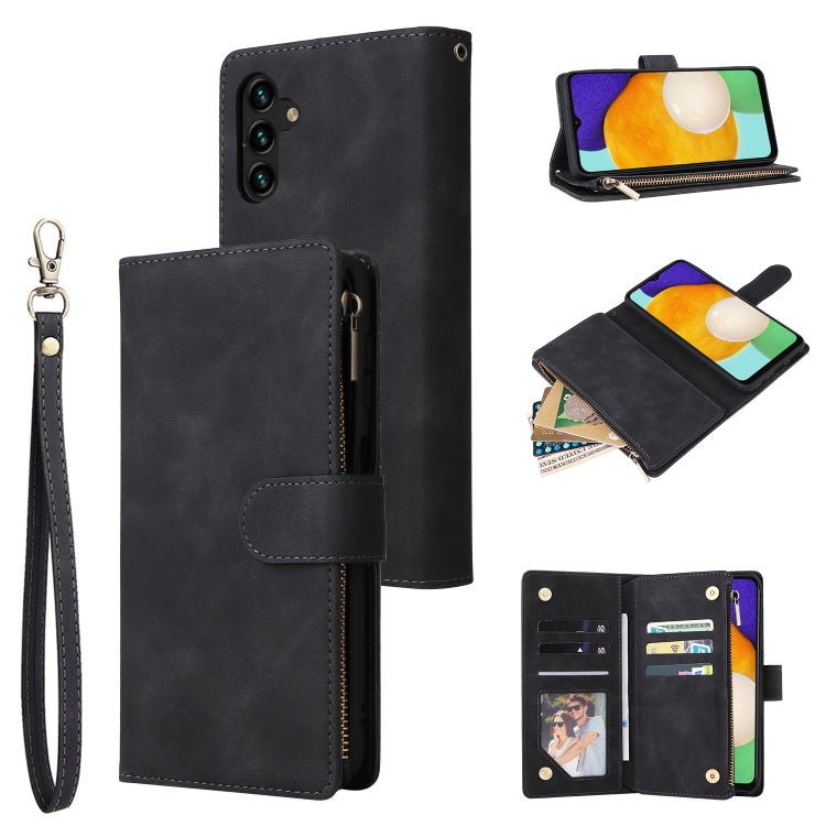 Multifunctional Frosted Zipper Wallet Leather Phone Case, For Samsung Galaxy S22+ 5G, For Samsung Galaxy A03s 166.5mm, For Samsung Galaxy A13 5G, For Samsung Galaxy A33 5G