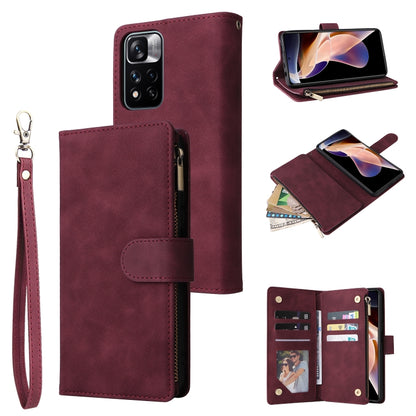 Multifunctional Frosted Zipper Wallet Leather Phone Case, For Samsung Galaxy A53 5G, For Xiaomi Redmi Note 11 Pro China, For Xiaomi Redmi Note 11 China