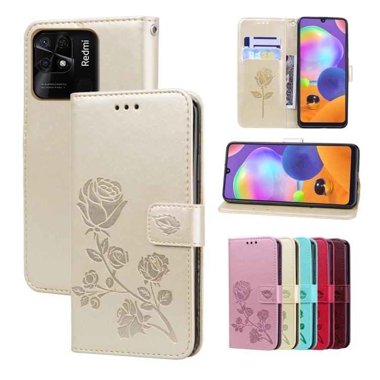 Rose Embossed Leather Phone Case, For Xiaomi Redmi 10C, For Huawei nova 8i, For Huawei nova 9, For Honor X8
