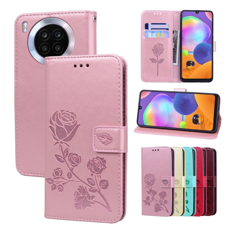 Rose Embossed Leather Phone Case, For Xiaomi Redmi 10C, For Huawei nova 8i, For Huawei nova 9, For Honor X8