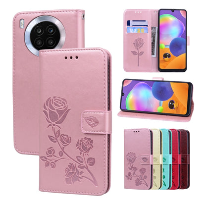 Rose Embossed Leather Phone Case, For Xiaomi Redmi 10C, For Huawei nova 8i, For Huawei nova 9, For Honor X8