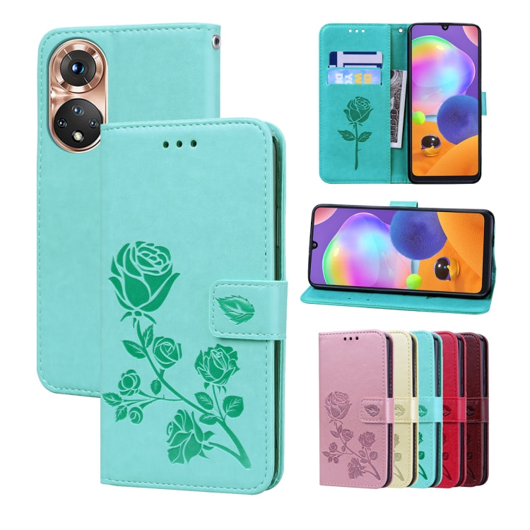 Rose Embossed Leather Phone Case, For Xiaomi Redmi 10C, For Huawei nova 8i, For Huawei nova 9, For Honor X8