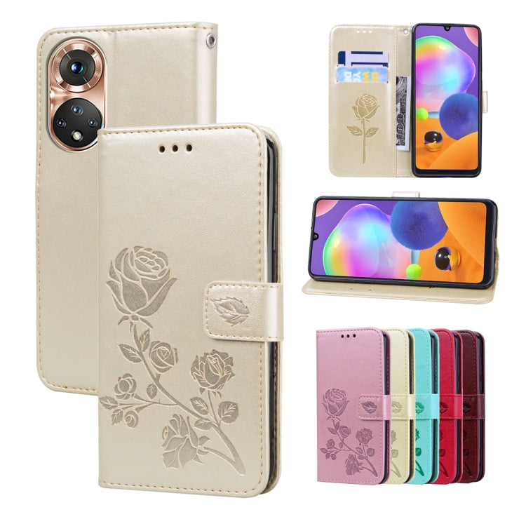 Rose Embossed Leather Phone Case, For Xiaomi Redmi 10C, For Huawei nova 8i, For Huawei nova 9, For Honor X8