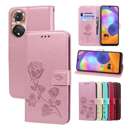 Rose Embossed Leather Phone Case, For Xiaomi Redmi 10C, For Huawei nova 8i, For Huawei nova 9, For Honor X8