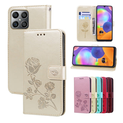 Rose Embossed Leather Phone Case, For Xiaomi Redmi 10C, For Huawei nova 8i, For Huawei nova 9, For Honor X8
