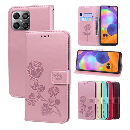 Rose Embossed Leather Phone Case, For Xiaomi Redmi 10C, For Huawei nova 8i, For Huawei nova 9, For Honor X8