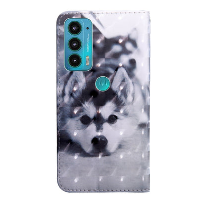 3D Painted Pattern Leather Phone Case, For Motorola Moto E20 / E30 / E40, For Motorola Moto E32