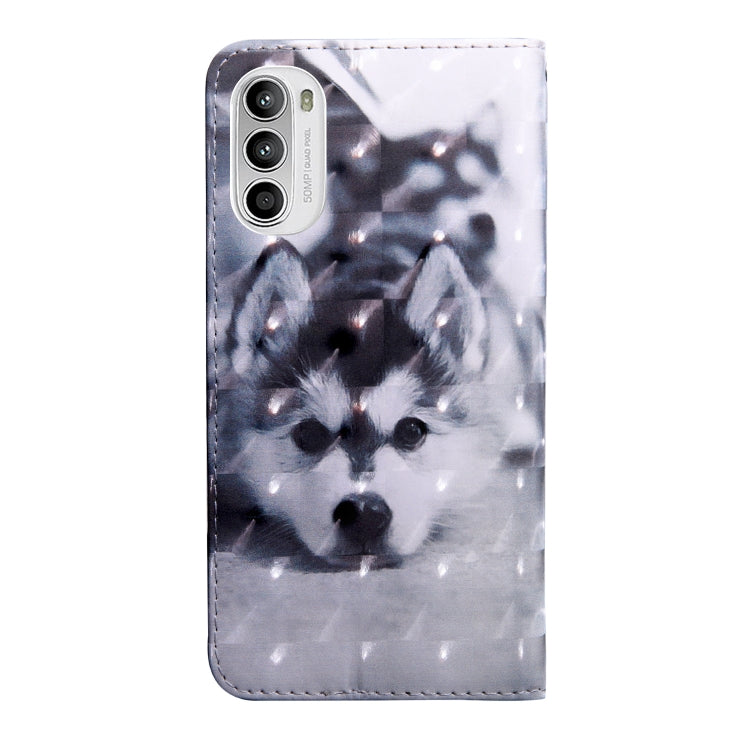 3D Painted Pattern Leather Phone Case, For Motorola Moto G52, For Motorola Moto G200 5G