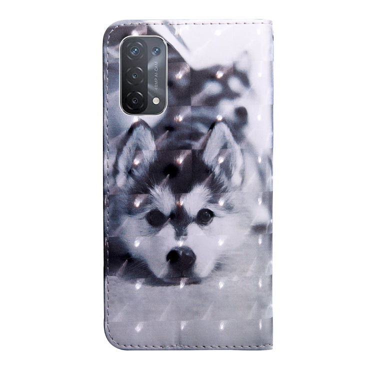 3D Painted Pattern Leather Phone Case, For OPPO A54 5G / A74 5G, For OPPO A94 5G / A95 5G