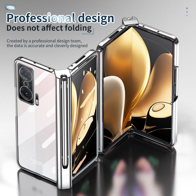 Electroplating Hinge Phone Case with Stylus, For Huawei Mate X2, For Honor Magic V, For Samsung Galaxy Z Fold2 5G, For Xiaomi Mi Mix Fold, For Samsung Galaxy Z Fold2 5G with Film