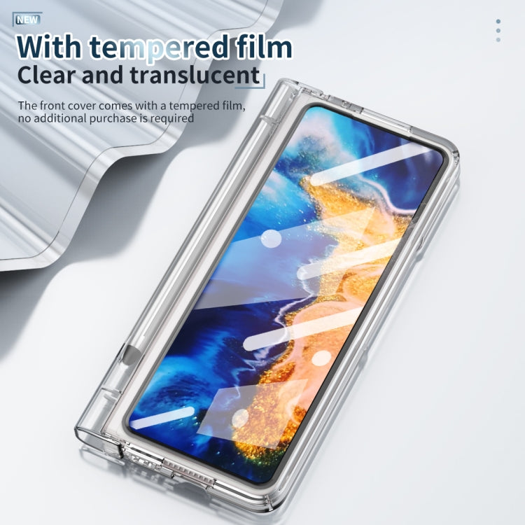 Full Body Electroplating Hinge Phone Case with Stylus, For Huawei Mate X2 with Film, For Honor Magic V with Film, For Samsung Galaxy Z Fold2 5G with Film, For Xiaomi Mi Mix Fold with Film, For Samsung Galaxy Z Fold2 5G