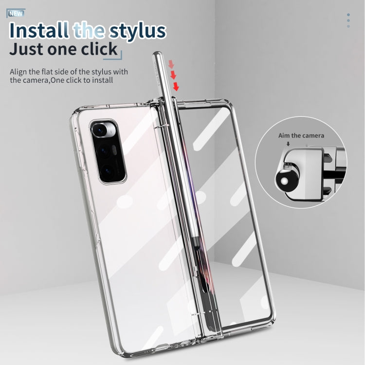 Full Body Electroplating Hinge Phone Case with Stylus, For Huawei Mate X2 with Film, For Honor Magic V with Film, For Samsung Galaxy Z Fold2 5G with Film, For Xiaomi Mi Mix Fold with Film, For Samsung Galaxy Z Fold2 5G
