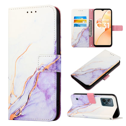 PT003 Marble Pattern Flip Leather Phone Case, For OPPO A57 5G 2022, For OPPO Realme C31 4G, For OPPO Reno7 4G/F21 Pro, For Motorola Moto G 5G 2022