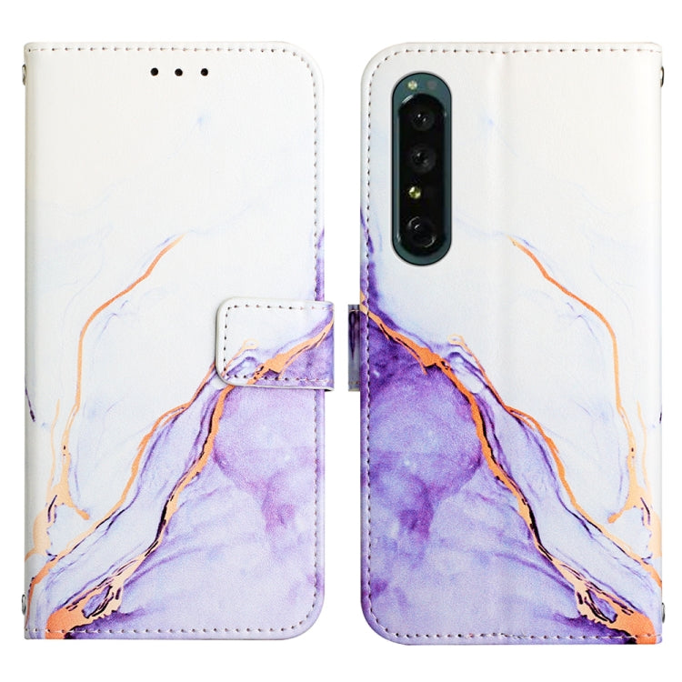 PT003 Marble Pattern Flip Leather Phone Case, For Sony Xperia 1 IV, For Motorola Moto G52, For Sony Xperia 10 IV, For Sony Xperia ACE III