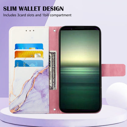 PT003 Marble Pattern Flip Leather Phone Case, For Sony Xperia 1 IV, For Motorola Moto G52, For Sony Xperia 10 IV, For Sony Xperia ACE III