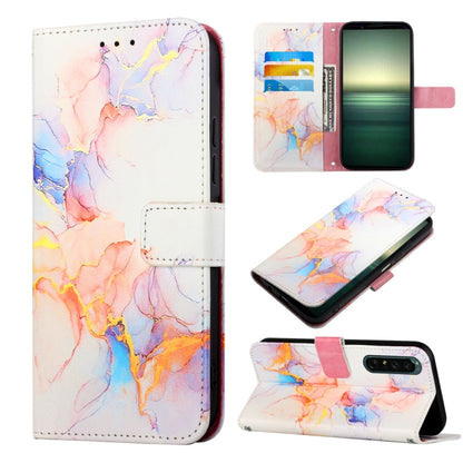PT003 Marble Pattern Flip Leather Phone Case, For Sony Xperia 1 IV, For Motorola Moto G52, For Sony Xperia 10 IV, For Sony Xperia ACE III