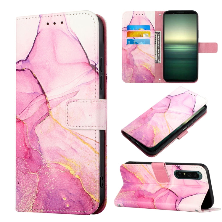 PT003 Marble Pattern Flip Leather Phone Case, For Sony Xperia 1 IV, For Motorola Moto G52, For Sony Xperia 10 IV, For Sony Xperia ACE III