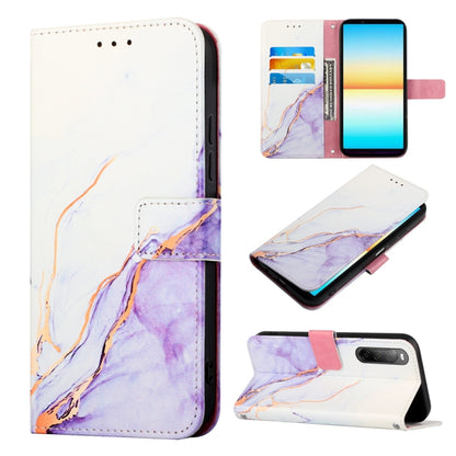 PT003 Marble Pattern Flip Leather Phone Case, For Sony Xperia 1 IV, For Motorola Moto G52, For Sony Xperia 10 IV, For Sony Xperia ACE III