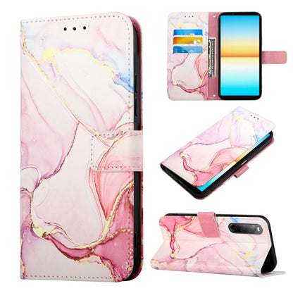 PT003 Marble Pattern Flip Leather Phone Case, For Sony Xperia 1 IV, For Motorola Moto G52, For Sony Xperia 10 IV, For Sony Xperia ACE III