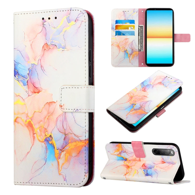 PT003 Marble Pattern Flip Leather Phone Case, For Sony Xperia 1 IV, For Motorola Moto G52, For Sony Xperia 10 IV, For Sony Xperia ACE III