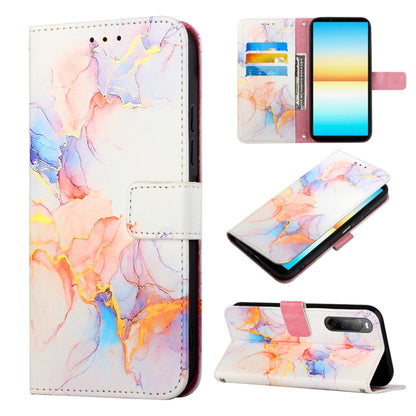 PT003 Marble Pattern Flip Leather Phone Case, For Sony Xperia 1 IV, For Motorola Moto G52, For Sony Xperia 10 IV, For Sony Xperia ACE III