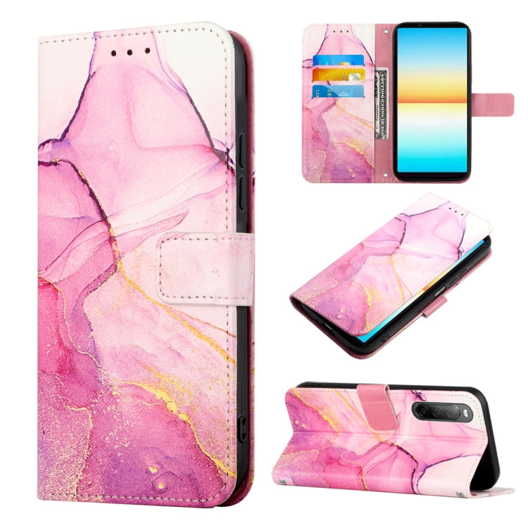 PT003 Marble Pattern Flip Leather Phone Case, For Sony Xperia 1 IV, For Motorola Moto G52, For Sony Xperia 10 IV, For Sony Xperia ACE III