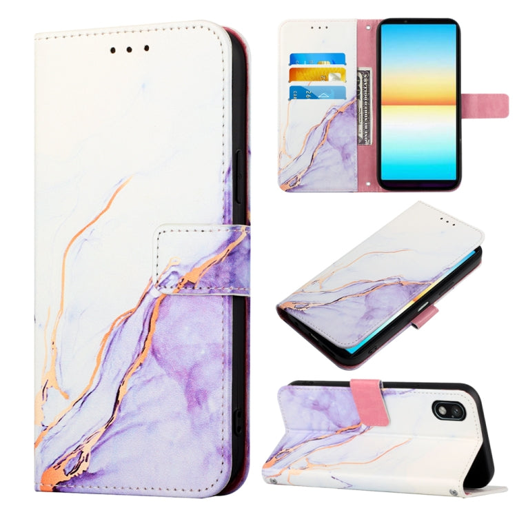 PT003 Marble Pattern Flip Leather Phone Case, For Sony Xperia 1 IV, For Motorola Moto G52, For Sony Xperia 10 IV, For Sony Xperia ACE III