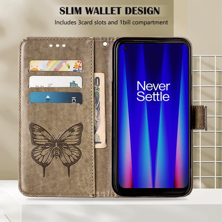Embossed Butterfly Leather Phone Case, For OnePlus Nord CE 2 5G, For OPPO A57 5G 2022, For OPPO Realme C31 4G