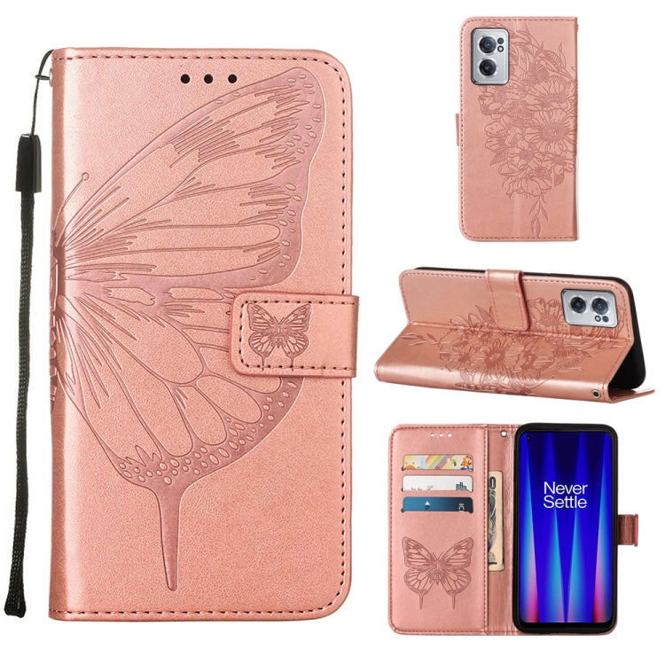 Embossed Butterfly Leather Phone Case, For OnePlus Nord CE 2 5G, For OPPO A57 5G 2022, For OPPO Realme C31 4G