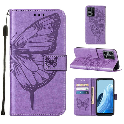 Embossed Butterfly Leather Phone Case, For OPPO Reno7 4G/F21 Pro, For Sony Xperia 1 IV, For Sony Xperia 10 IV