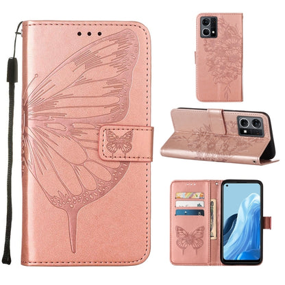 Embossed Butterfly Leather Phone Case, For OPPO Reno7 4G/F21 Pro, For Sony Xperia 1 IV, For Sony Xperia 10 IV