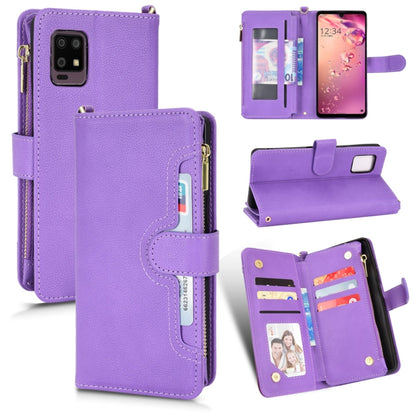 Litchi Texture Zipper Leather Phone Case, For Sharp Aquos Zero6 / Aquos Air, For Sharp Aquos Wish, For Motorola Moto E40 / E30 / E20, For Motorola Edge X30 / Edge 30 Pro /Edge+ 2020