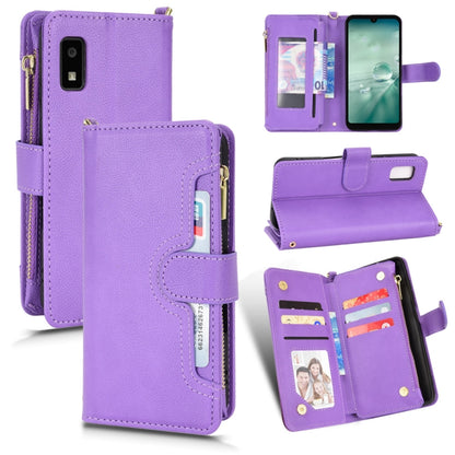 Litchi Texture Zipper Leather Phone Case, For Sharp Aquos Zero6 / Aquos Air, For Sharp Aquos Wish, For Motorola Moto E40 / E30 / E20, For Motorola Edge X30 / Edge 30 Pro /Edge+ 2020