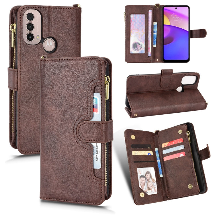 Litchi Texture Zipper Leather Phone Case, For Sharp Aquos Zero6 / Aquos Air, For Sharp Aquos Wish, For Motorola Moto E40 / E30 / E20, For Motorola Edge X30 / Edge 30 Pro /Edge+ 2020