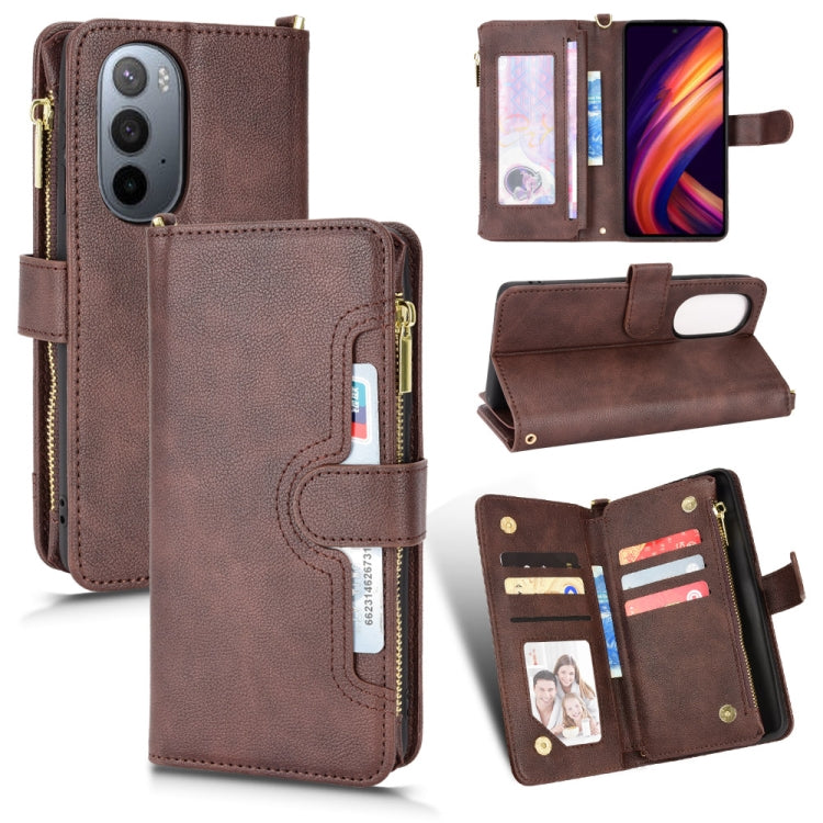 Litchi Texture Zipper Leather Phone Case, For Sharp Aquos Zero6 / Aquos Air, For Sharp Aquos Wish, For Motorola Moto E40 / E30 / E20, For Motorola Edge X30 / Edge 30 Pro /Edge+ 2020