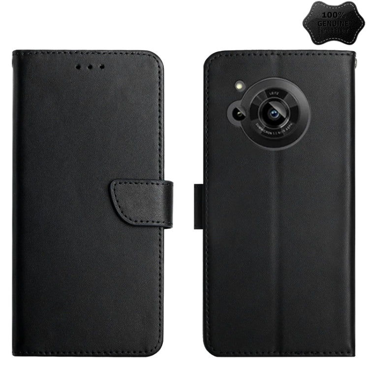 Genuine Leather Fingerprint-proof Horizontal Flip Phone Case, For Samsung Galaxy M53, For Sharp Aquos R7, For Xiaomi Poco F4 GT