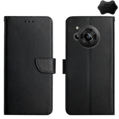 Genuine Leather Fingerprint-proof Horizontal Flip Phone Case, For Samsung Galaxy M53, For Sharp Aquos R7, For Xiaomi Poco F4 GT