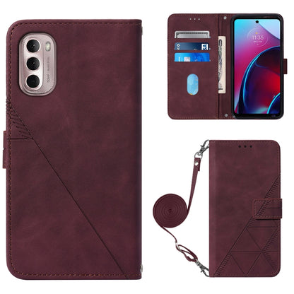 Crossbody 3D Embossed Flip Leather Phone Case, For Motorola Moto G Stylus 4G 2022, For OPPO A57 5G 2022, For OPPO Realme C31 4G, For Motorola Moto G52