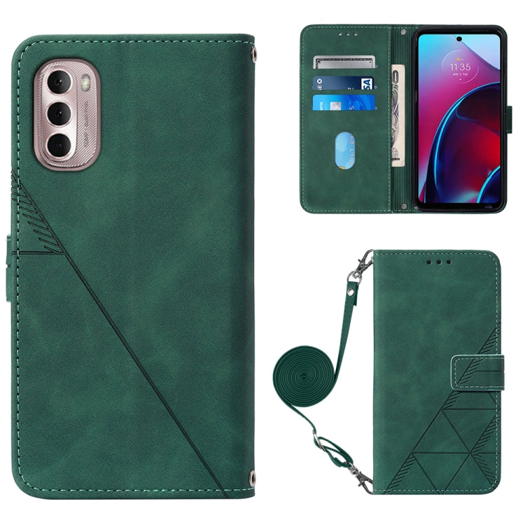 Crossbody 3D Embossed Flip Leather Phone Case, For Motorola Moto G Stylus 4G 2022, For OPPO A57 5G 2022, For OPPO Realme C31 4G, For Motorola Moto G52