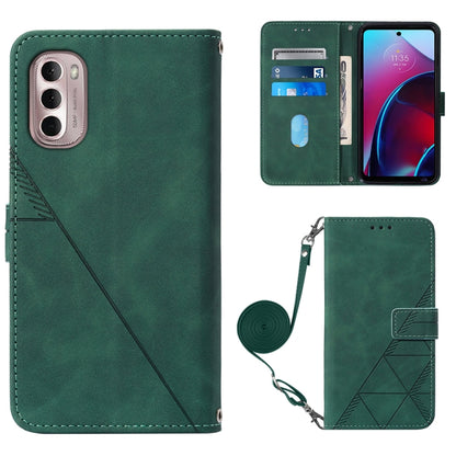 Crossbody 3D Embossed Flip Leather Phone Case, For Motorola Moto G Stylus 4G 2022, For OPPO A57 5G 2022, For OPPO Realme C31 4G, For Motorola Moto G52