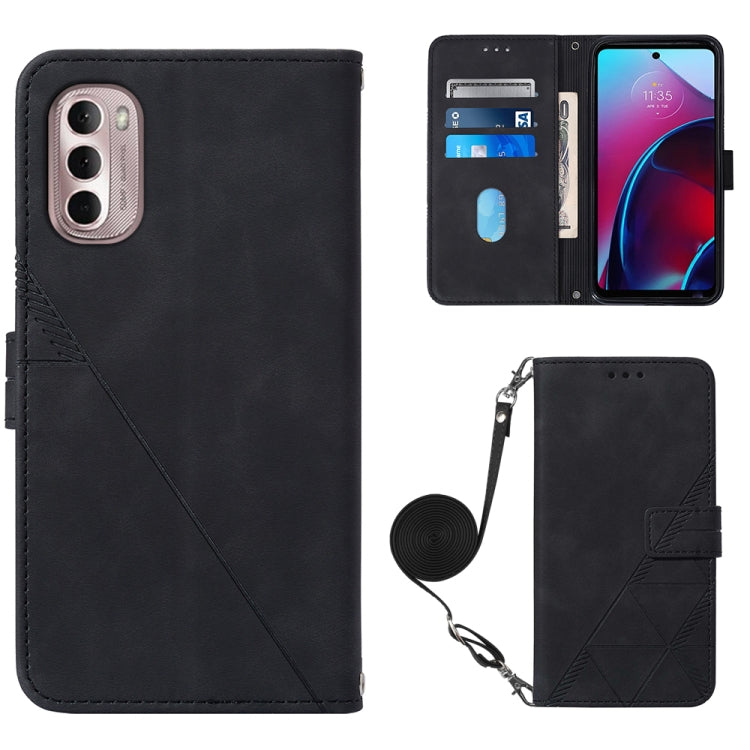 Crossbody 3D Embossed Flip Leather Phone Case, For Motorola Moto G Stylus 4G 2022, For OPPO A57 5G 2022, For OPPO Realme C31 4G, For Motorola Moto G52