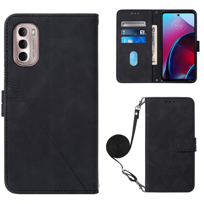 Crossbody 3D Embossed Flip Leather Phone Case, For Motorola Moto G Stylus 4G 2022, For OPPO A57 5G 2022, For OPPO Realme C31 4G, For Motorola Moto G52