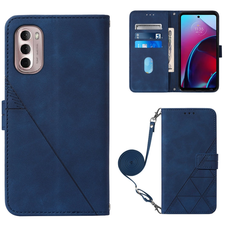 Crossbody 3D Embossed Flip Leather Phone Case, For Motorola Moto G Stylus 4G 2022, For OPPO A57 5G 2022, For OPPO Realme C31 4G, For Motorola Moto G52
