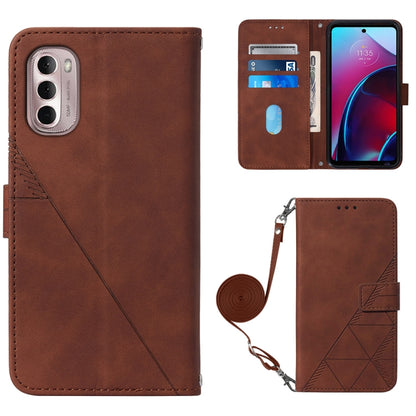 Crossbody 3D Embossed Flip Leather Phone Case, For Motorola Moto G Stylus 4G 2022, For OPPO A57 5G 2022, For OPPO Realme C31 4G, For Motorola Moto G52