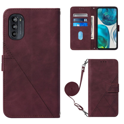 Crossbody 3D Embossed Flip Leather Phone Case, For Motorola Moto G Stylus 4G 2022, For OPPO A57 5G 2022, For OPPO Realme C31 4G, For Motorola Moto G52
