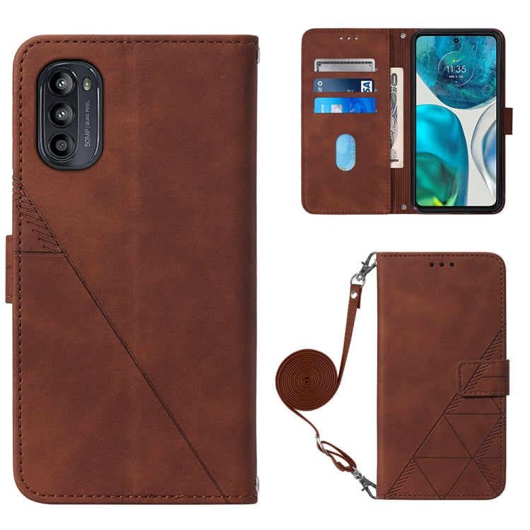 Crossbody 3D Embossed Flip Leather Phone Case, For Motorola Moto G Stylus 4G 2022, For OPPO A57 5G 2022, For OPPO Realme C31 4G, For Motorola Moto G52