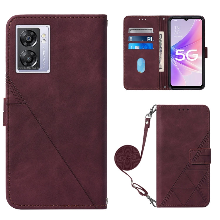 Crossbody 3D Embossed Flip Leather Phone Case, For Motorola Moto G Stylus 4G 2022, For OPPO A57 5G 2022, For OPPO Realme C31 4G, For Motorola Moto G52