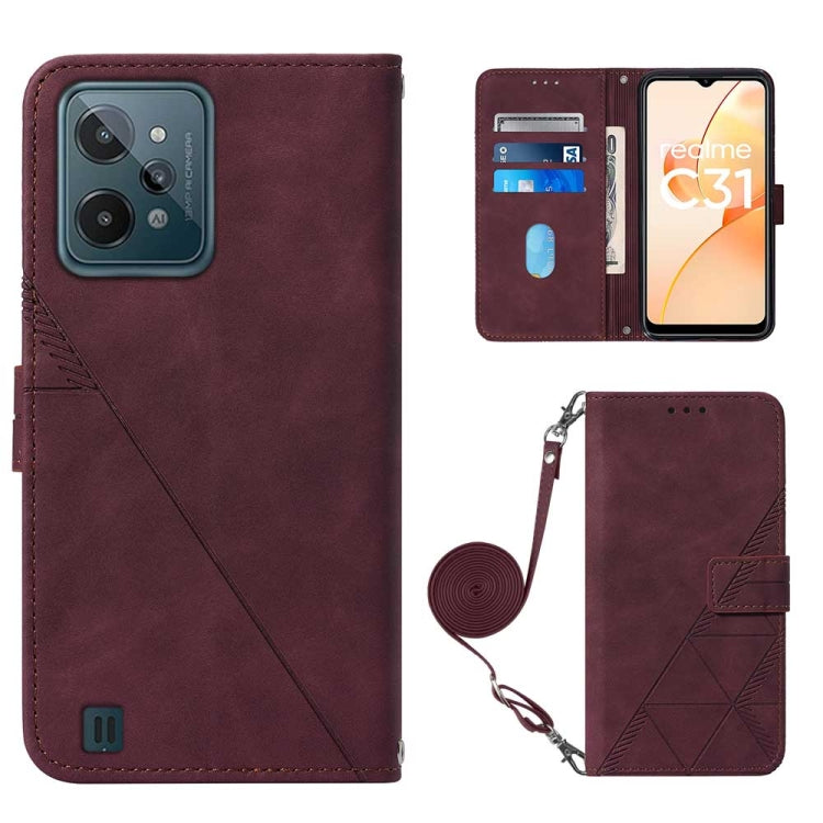 Crossbody 3D Embossed Flip Leather Phone Case, For Motorola Moto G Stylus 4G 2022, For OPPO A57 5G 2022, For OPPO Realme C31 4G, For Motorola Moto G52